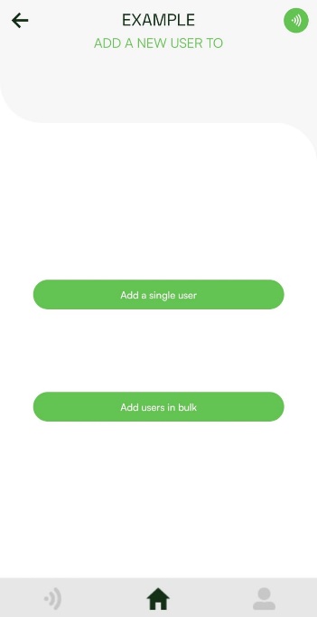 Add a New User page used to add an installer