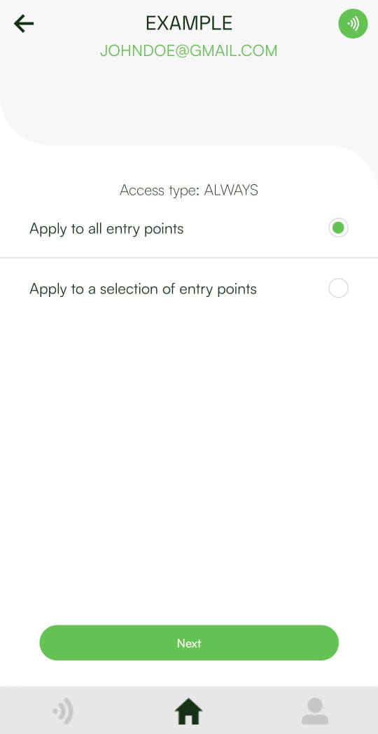 Installer entry point access scope